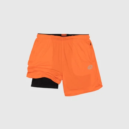 Orange 2-in-1 Running Shorts