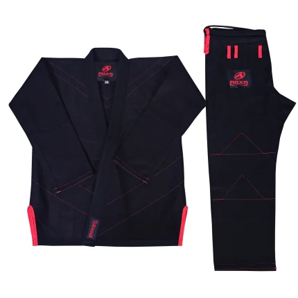 Black 350 GSM BJJ Kimono Full Suit – Premium Gi by Aoxa Sports
