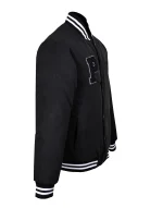 Black Varsity Letterman Jacket – Classic Sportswear by Aoxa Sports